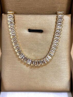 18K GOLD TENNIS DIAMOND NECKLACE/CHOKER